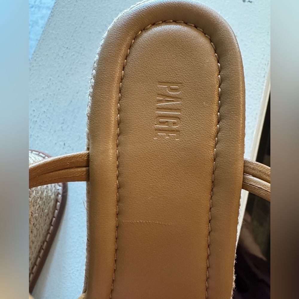 Paige Julia Wedge Brown Sandal Espadrille Size 9 - Picture 4 of 6